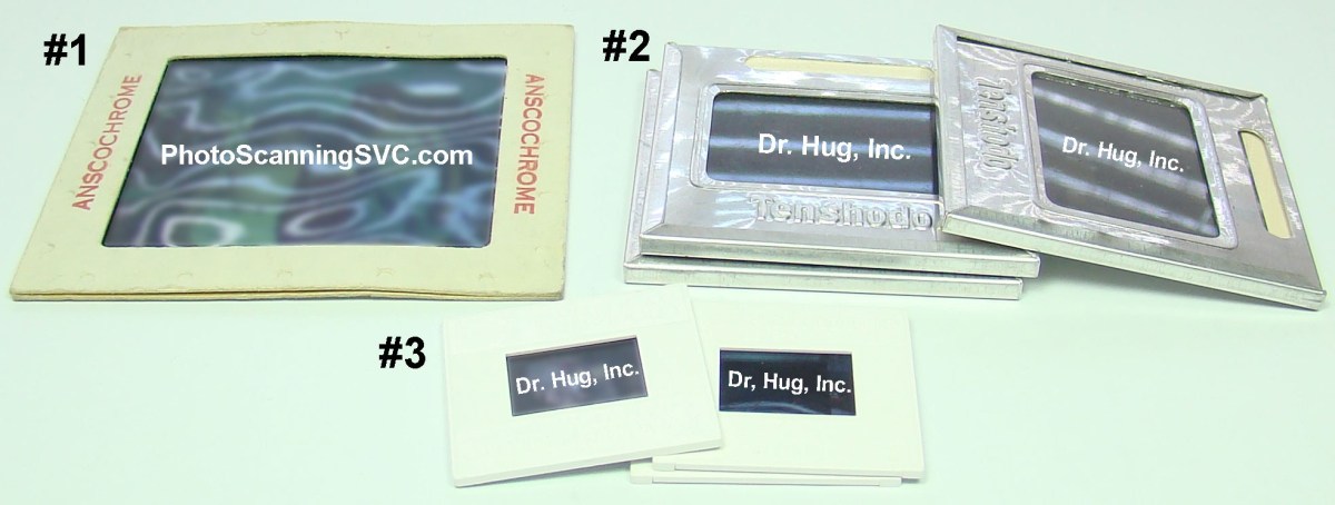 Photo of different photo slide mounts (frames).